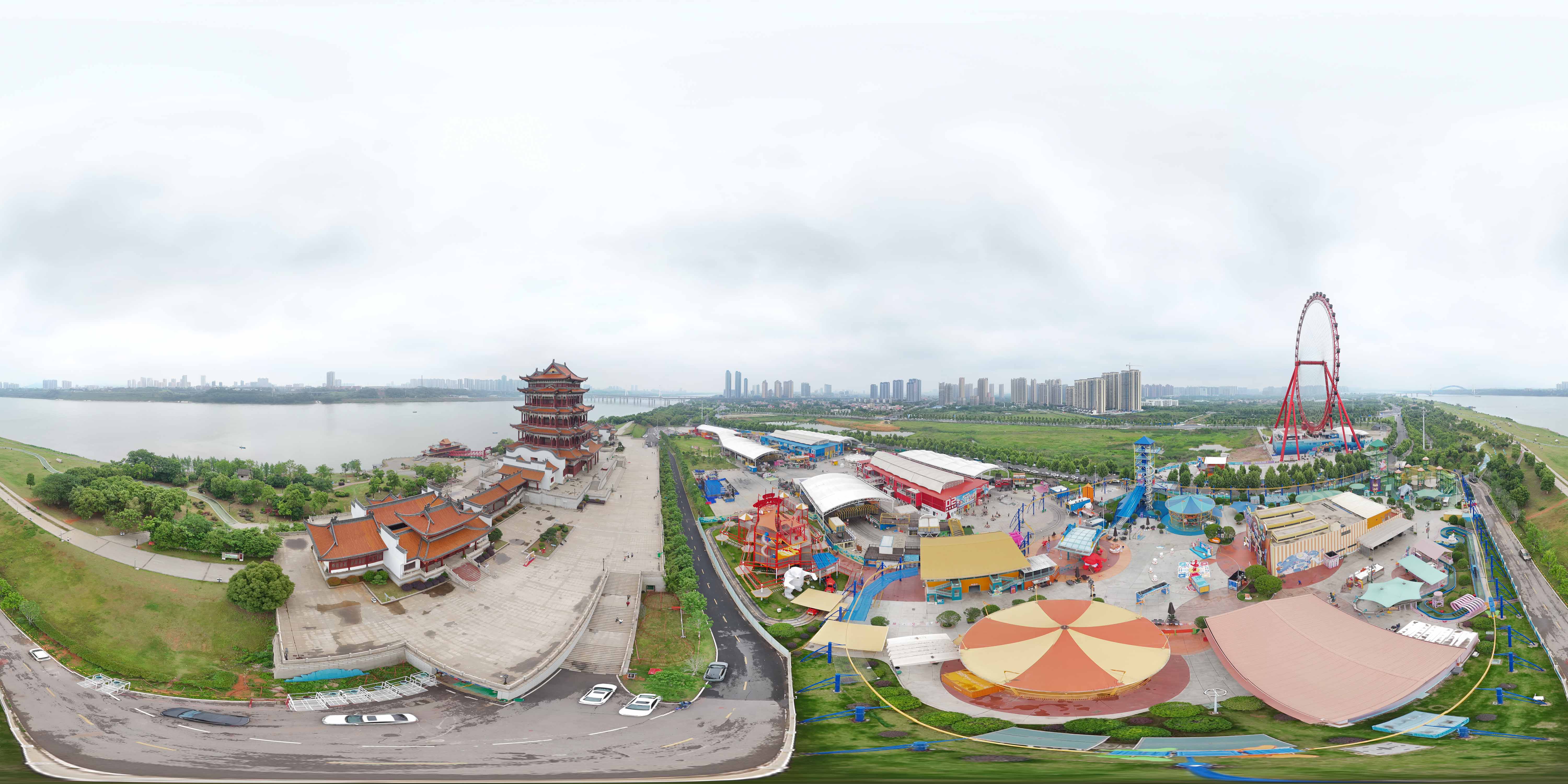 湘潭万楼青年码头360°全景
